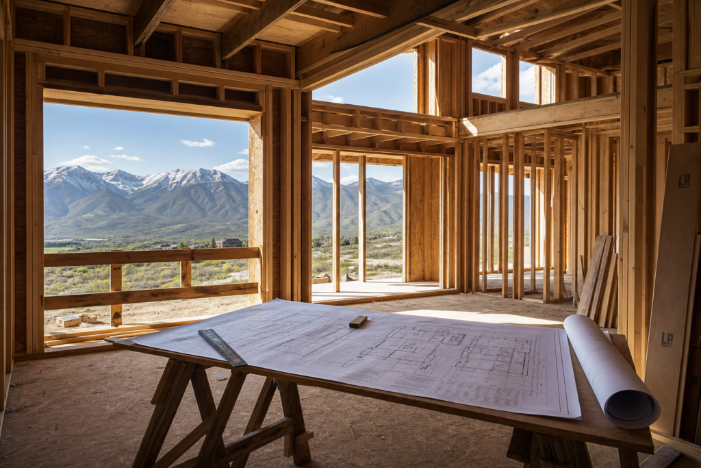 Behind the scenes custom home framing in Utah